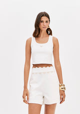 Modal Sleeveless U-Neck Cropped Top Lança Perfume
