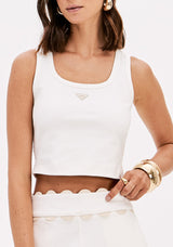 Modal Sleeveless U-Neck Cropped Top Lança Perfume