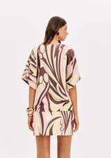 Blusa Estampada Decote V Lança Perfume