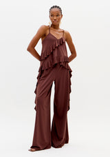 Cascading Asymmetrical Ruffle Cami Top Lança Perfume