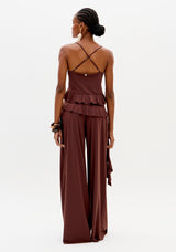 Cascading Asymmetrical Ruffle Cami Top Lança Perfume