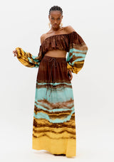 Off-the-Shoulder Printed Crop Top Lança Perfume