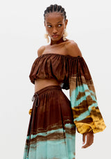 Off-the-Shoulder Printed Crop Top Lança Perfume