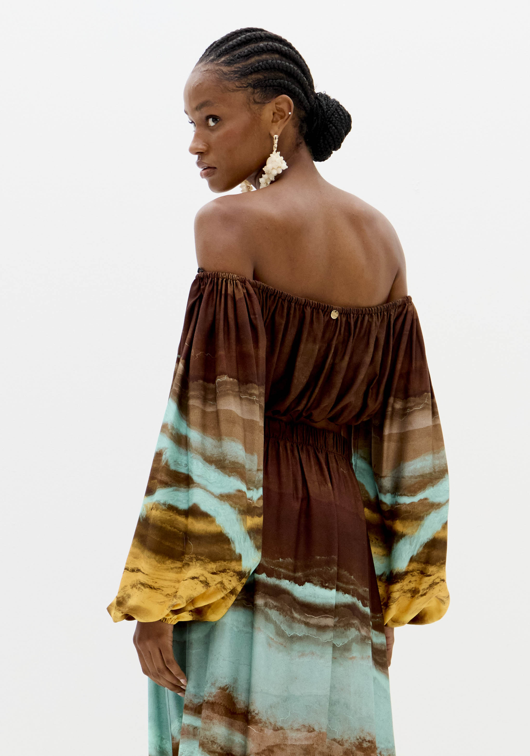 Off-the-Shoulder Printed Crop Top Lança Perfume