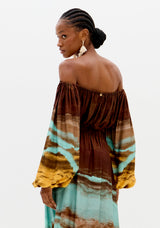 Off-the-Shoulder Printed Crop Top Lança Perfume