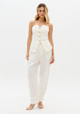 Strapless Linen Waistcoat Lança Perfume