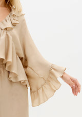 Golden Shimmer Batwing Blouse Lança Perfume