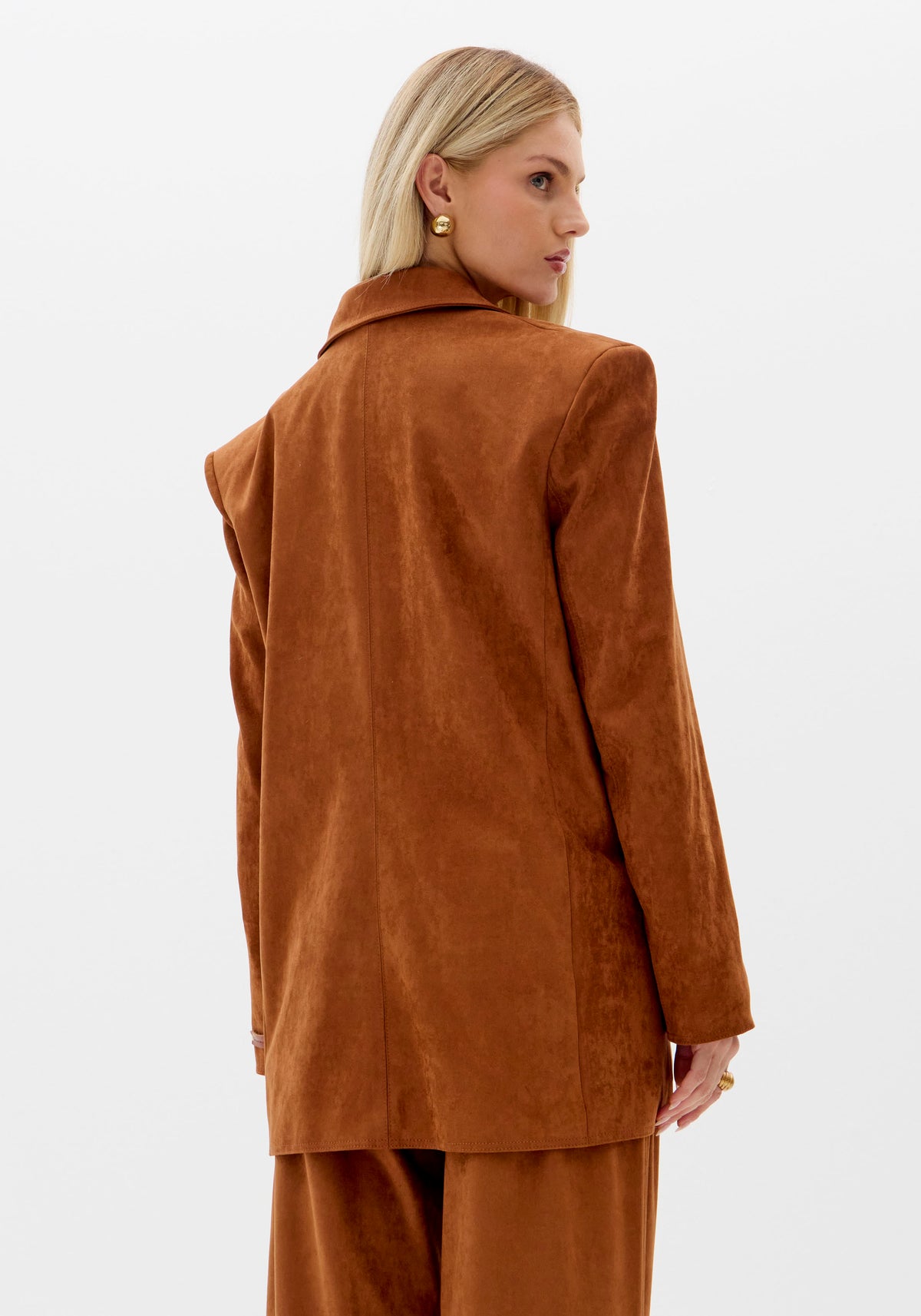 Longline Long Sleeve Blazer with Buttons Lança Perfume