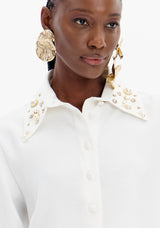 Cropped Shirt with Iconic Pin Details Lança Perfume
