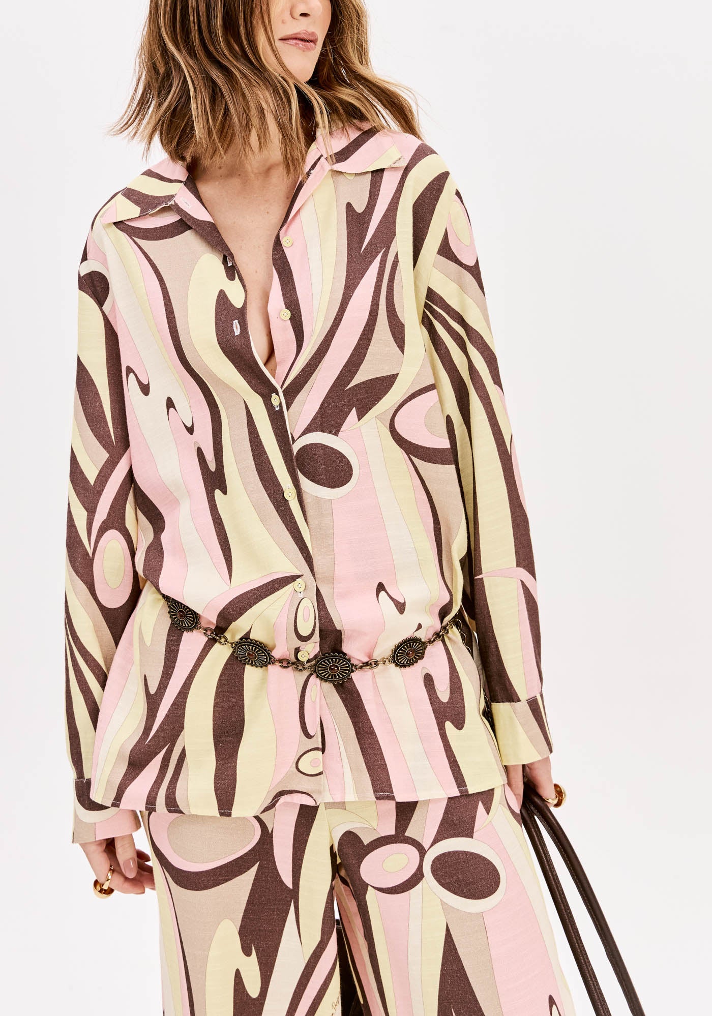 Camisa Longa Estampada Lança Perfume