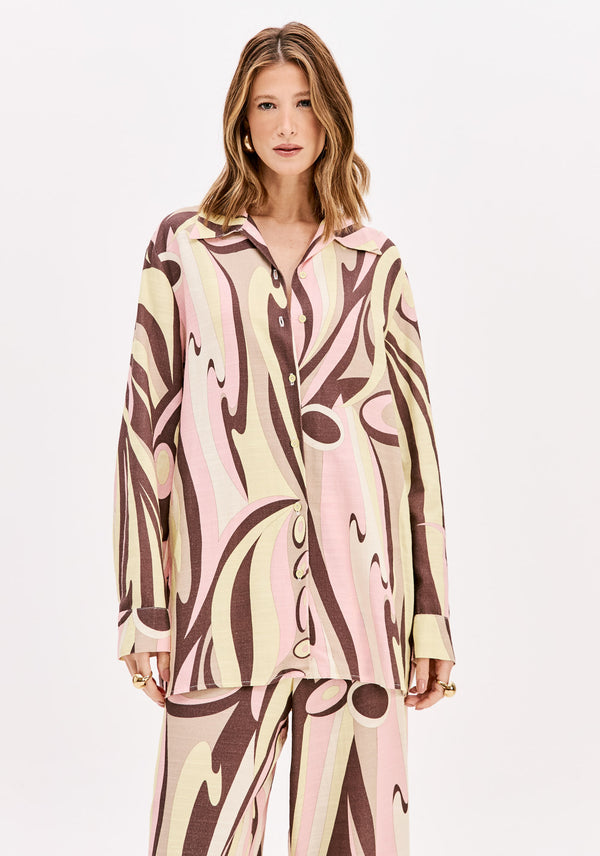 Longline Printed Shirt Lança Pefume