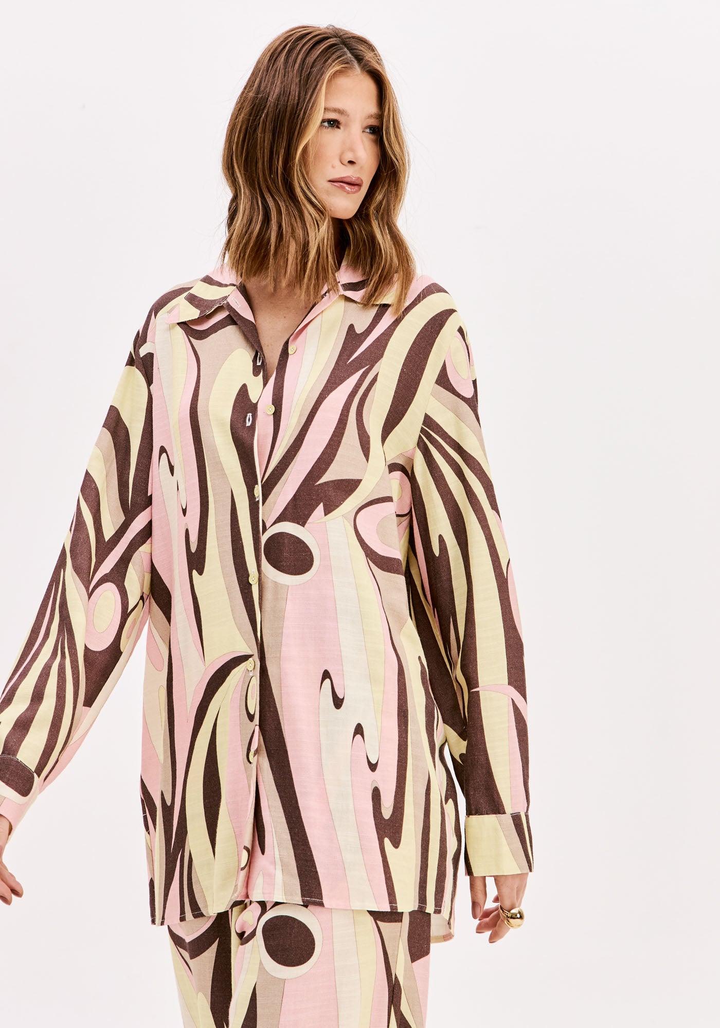 Camisa Longa Estampada Lança Perfume