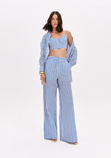 High-Waisted Pinstripe Tailored Trousers Lança Perfume