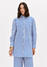 Longline Pinstripe Long Sleeve Shirt Lança Perfume