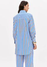Longline Pinstripe Long Sleeve Shirt Lança Perfume