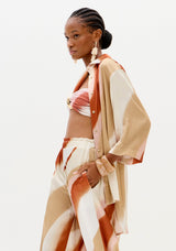 Three-Quarter Sleeve Silk-Touch Shirt Lança Perfume