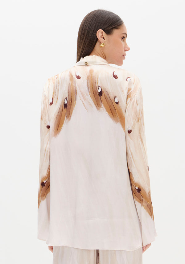 Longline Satin Long Sleeve Shirt Lança Perfume