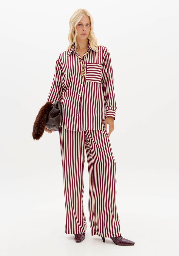 Printed Satin Long-Sleeve Shirt Lança Perfume