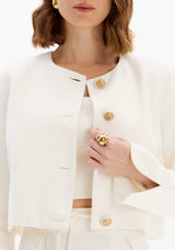 Mid-Length Tailored Coat with Buttons Lança Perfume