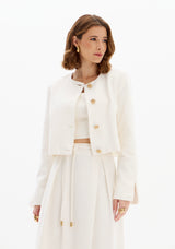 Mid-Length Tailored Coat with Buttons Lança Perfume