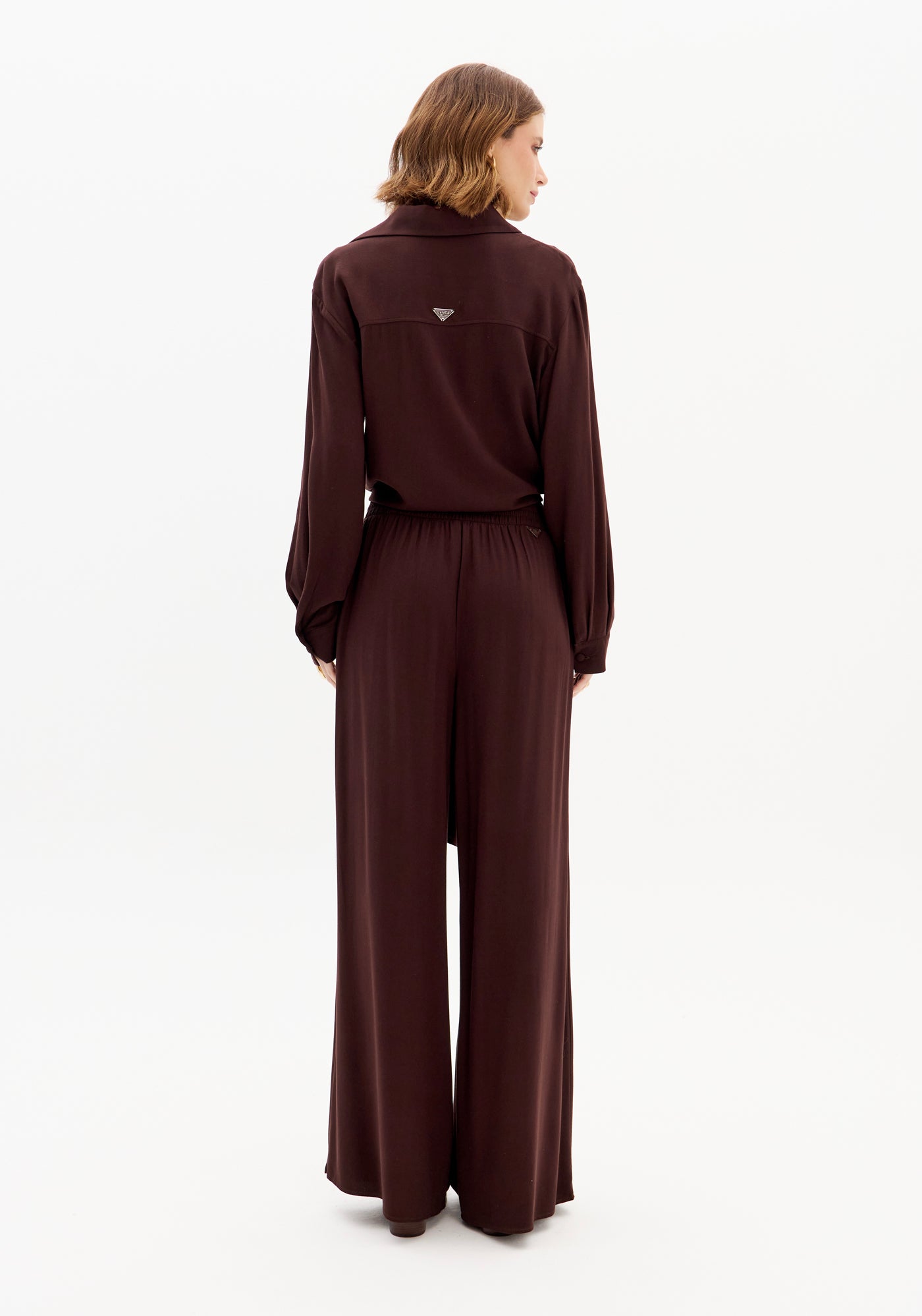Wide-Leg Trousers Brown-coffee Lança Perfume