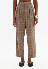 Two-Tone Check Sculpting Slim-Leg Trousers Lança Perfume