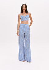 High-Waisted Pinstripe Tailored Trousers Lança Perfume