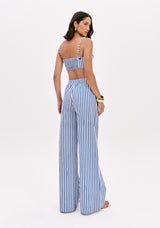 High-Waisted Pinstripe Tailored Trousers Lança Perfume