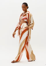 High-Waisted Printed Wide-Leg Trousers Lança Perfume