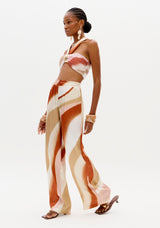 High-Waisted Printed Wide-Leg Trousers Lança Perfume
