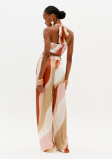 High-Waisted Printed Wide-Leg Trousers Lança Perfume