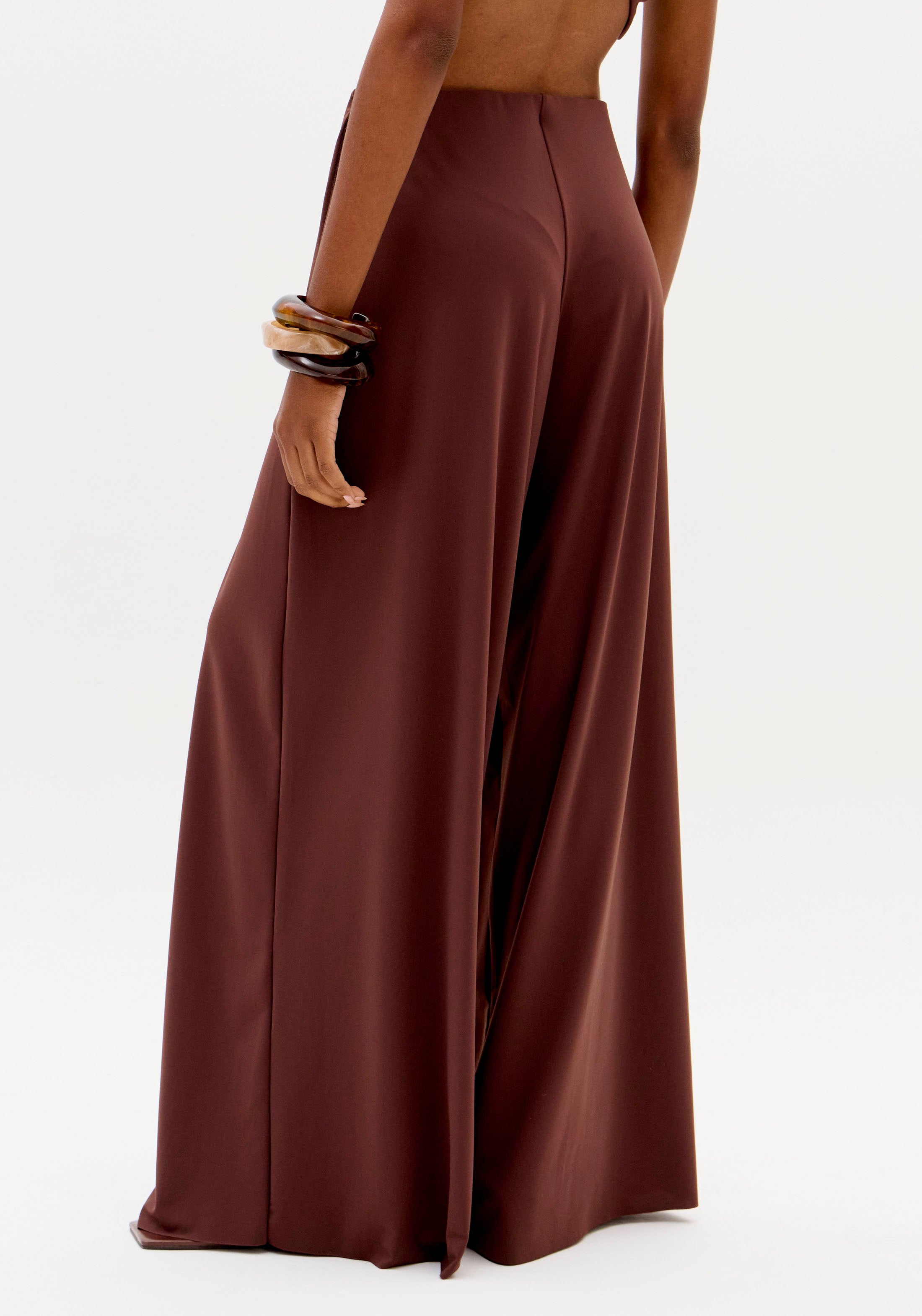 High-Waisted Fluid Wide-Leg Trousers Lança perfume