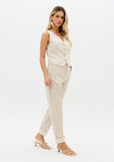High-Waisted Striped Baggy Trousers Lança Perfume