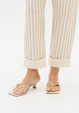 High-Waisted Striped Baggy Trousers Lança Perfume