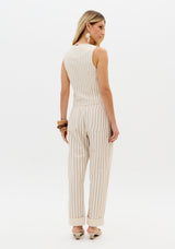 High-Waisted Striped Baggy Trousers Lança Perfume