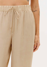 High-Waisted Golden Shimmer Wide-Leg Trousers Lança Perfume