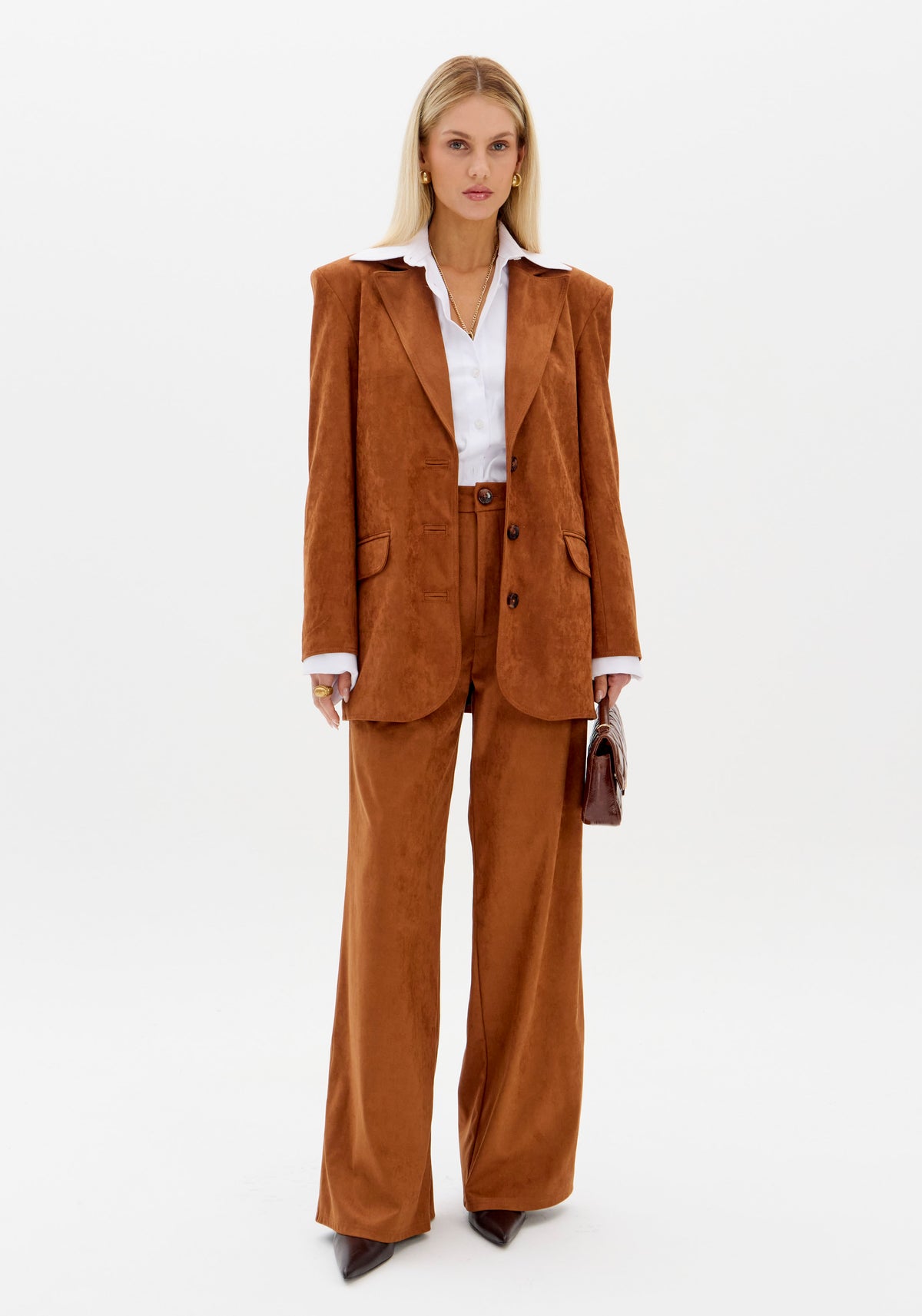 Longline Long Sleeve Blazer with Buttons Lança Perfume