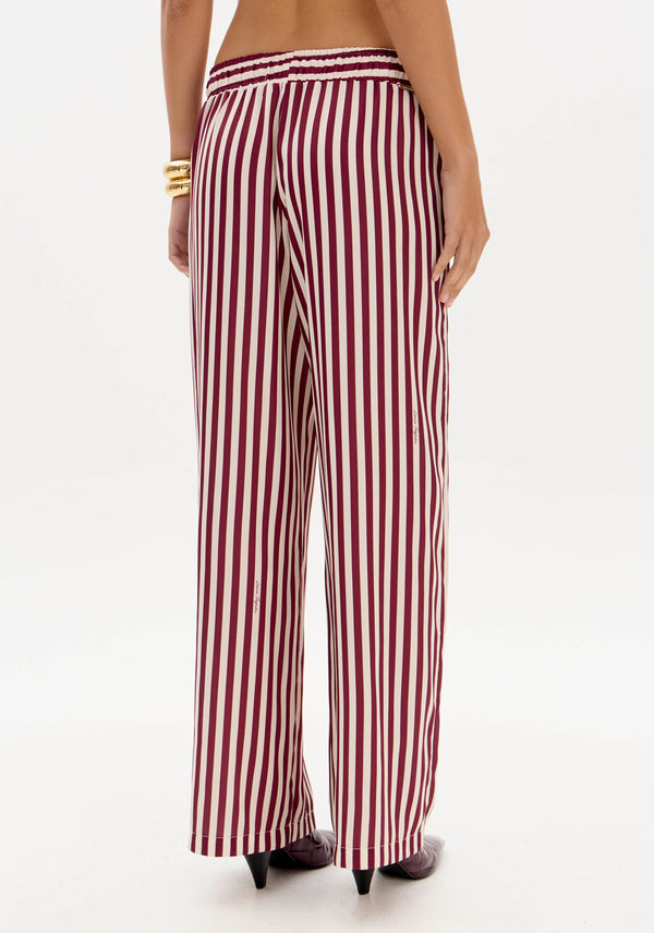 Printed Satin Wide-Leg Trousers Lança Perfume