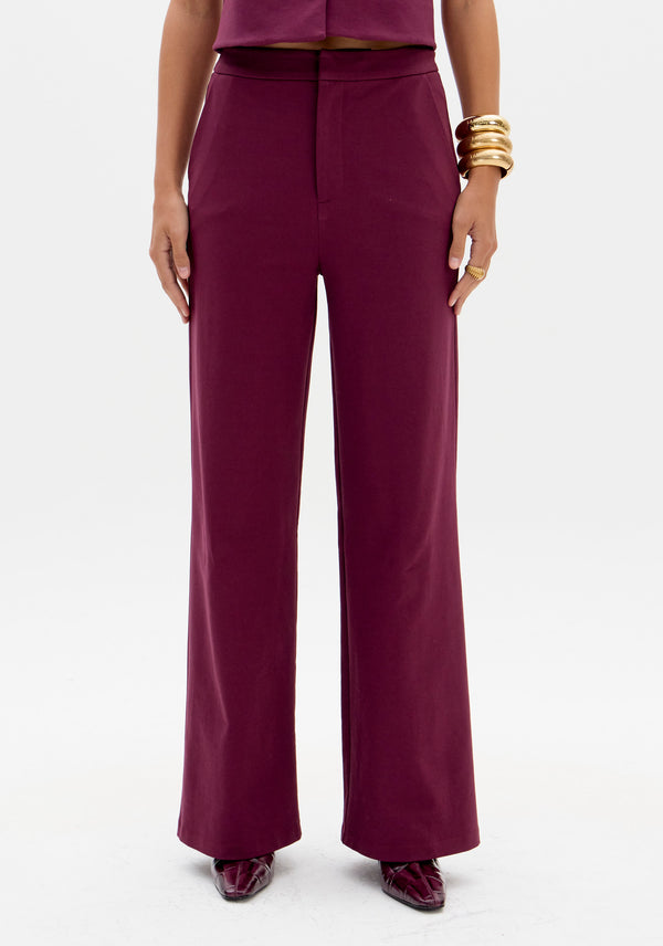 Mid-Rise Heavy Knit Wide-Leg Trousers Lança Perfume