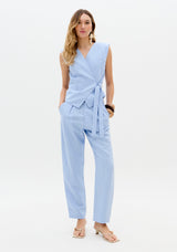 Linen-Blend Wrap Waistcoat Lança Perfume