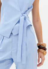 Linen-Blend Wrap Waistcoat Lança Perfume