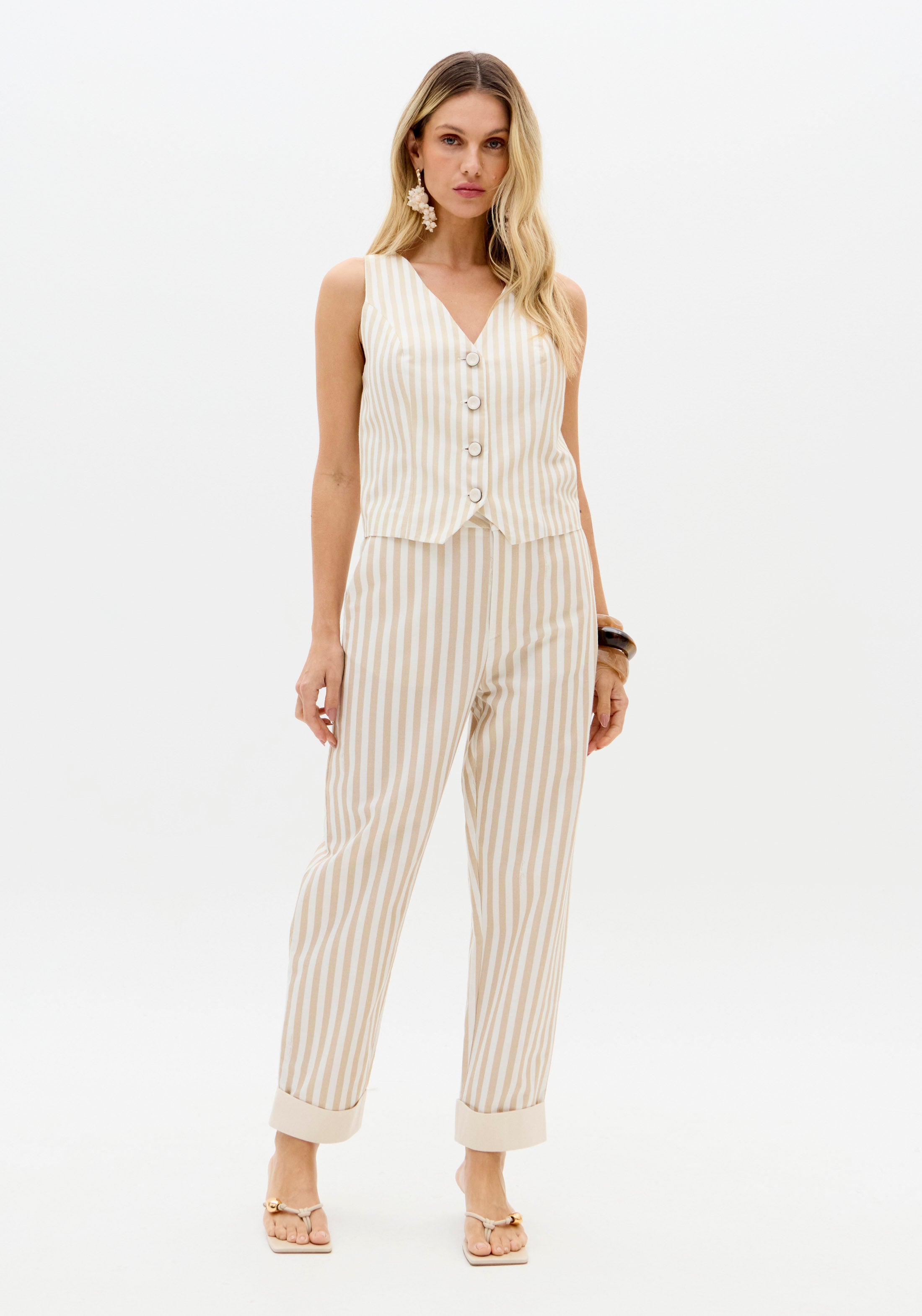 Tailored Striped Waistcoat Lança Perfume