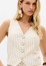 Tailored Striped Waistcoat Lança Perfume