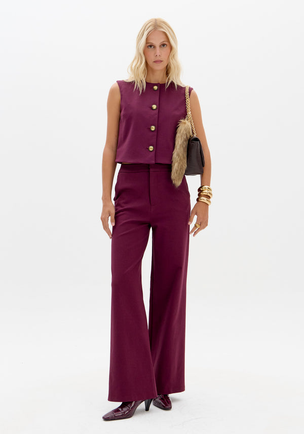 Mid-Rise Heavy Knit Wide-Leg Trousers Lança Perfume