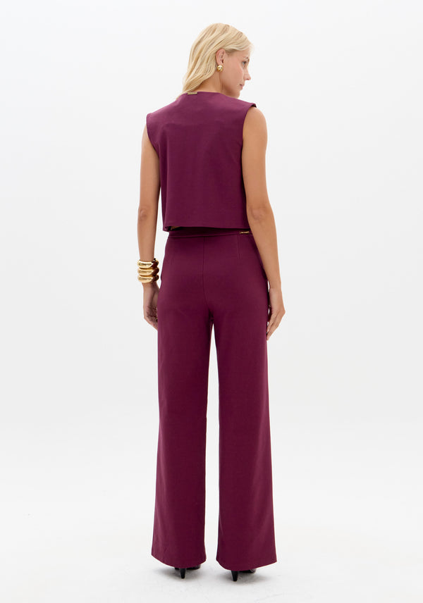 Mid-Rise Heavy Knit Wide-Leg Trousers Lança Perfume
