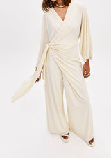 Surplice V-Neck Maxi Jumpsuit Lança Perfume