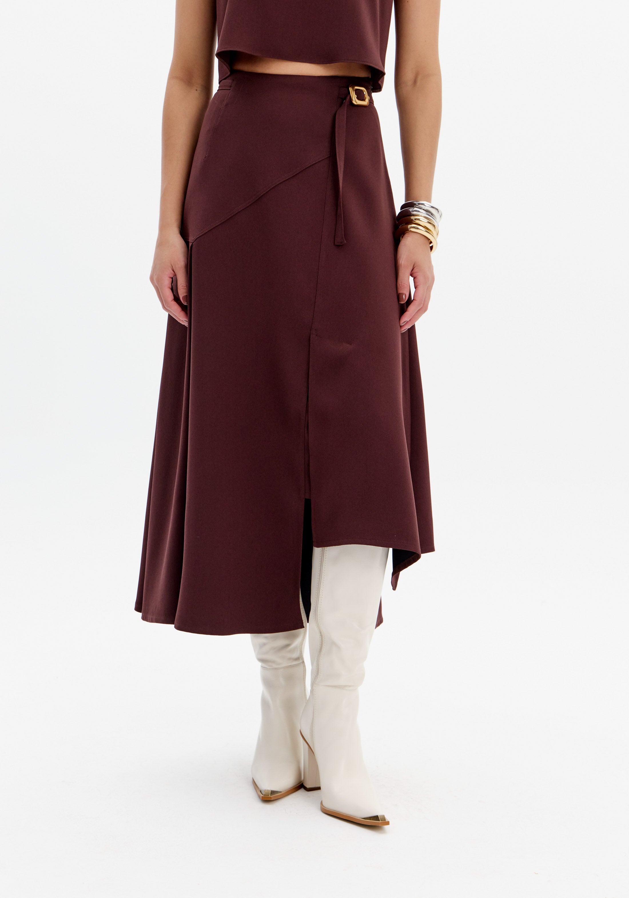 Super Midi Skirt with High Waist Lança Perfume
