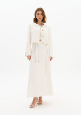 Textured Super Midi Lady-Like Skirt Lança Perfume