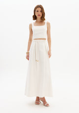 Textured Super Midi Lady-Like Skirt Lança Perfume