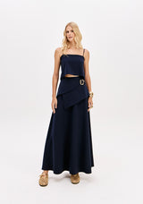 High-Waisted Overlay Long Skirt Lança Perfume